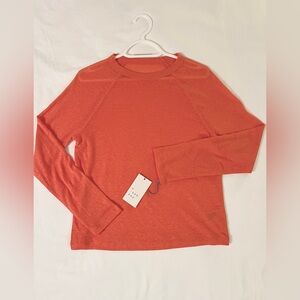 LINEN BLEND RAGLAN LONG-SLEEVED SHIRT - Women’s Small - A New Day - oran…